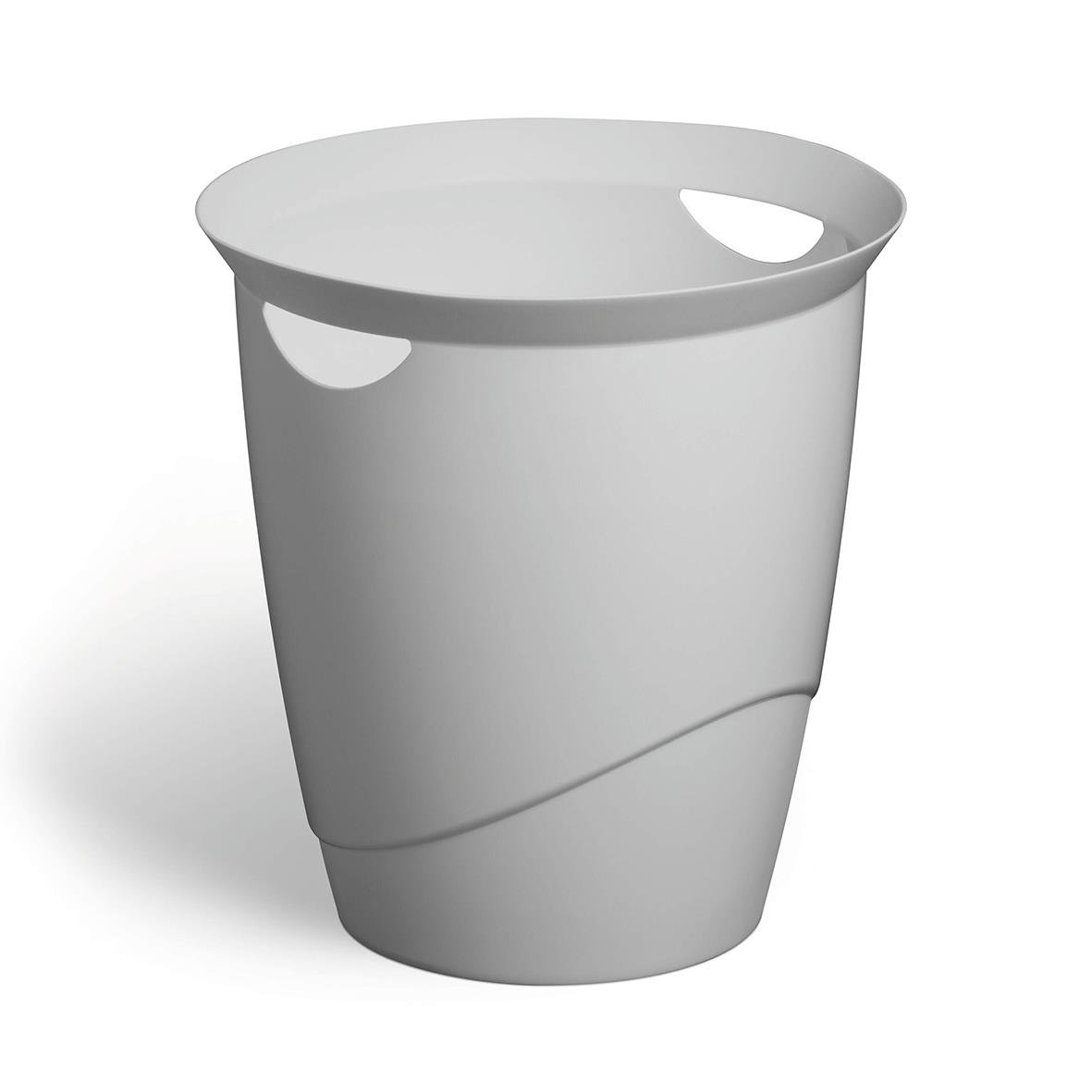Grå papperskorg Durable Eco i plast med handtag