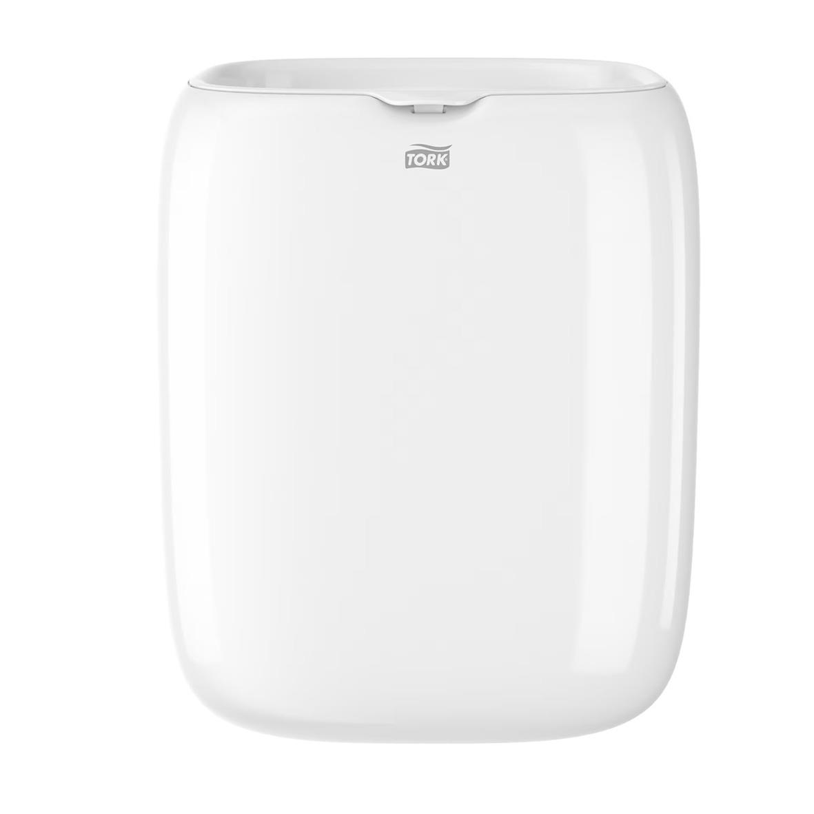 Vit papperskorg Tork B2 20L med rund design