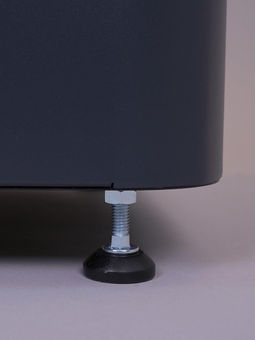 Sorteringskärl Star Station 2x60l i grå/svart med justerbar fot