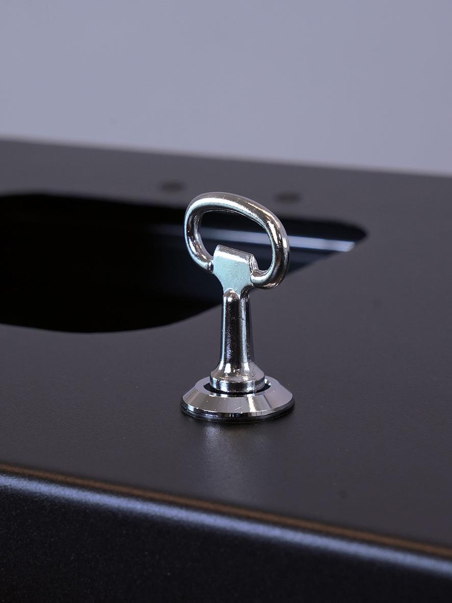 Sorteringskärl Star Station 3x60l i grå/svart med metallfäste