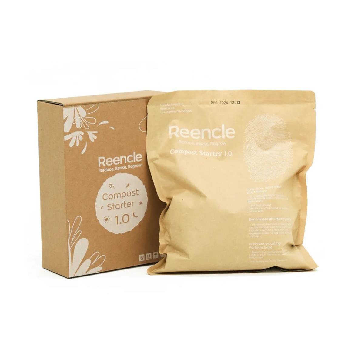 Kompoststartare Reencle Prime i papperspåse och kartong