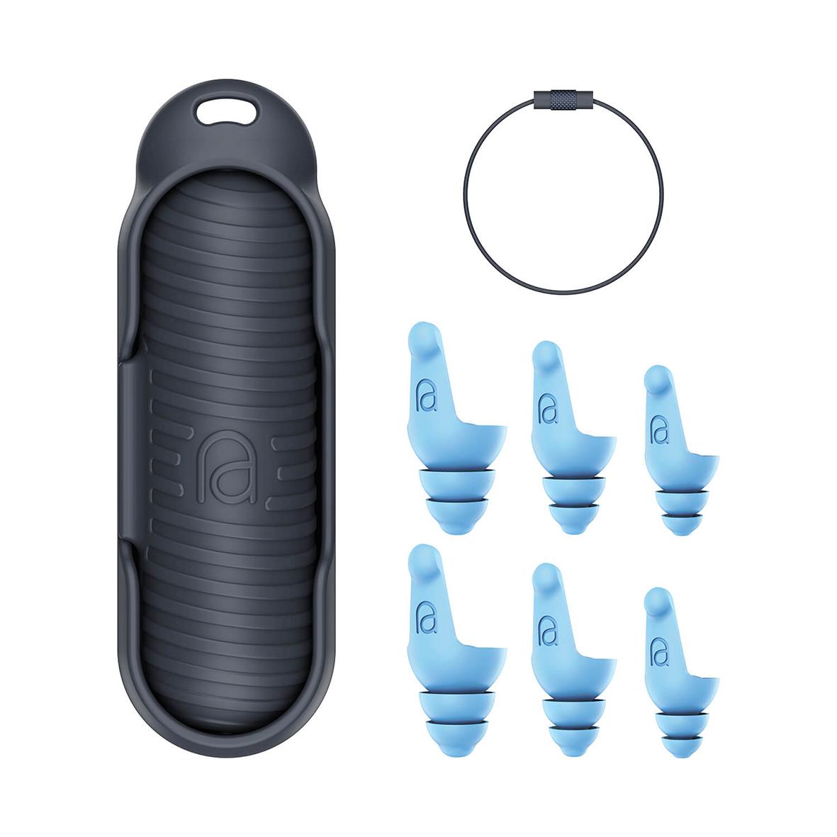 Hörselskydd Mixx Noise Protection Flight med hörselkåpor, öronproppar och förvaringslåda