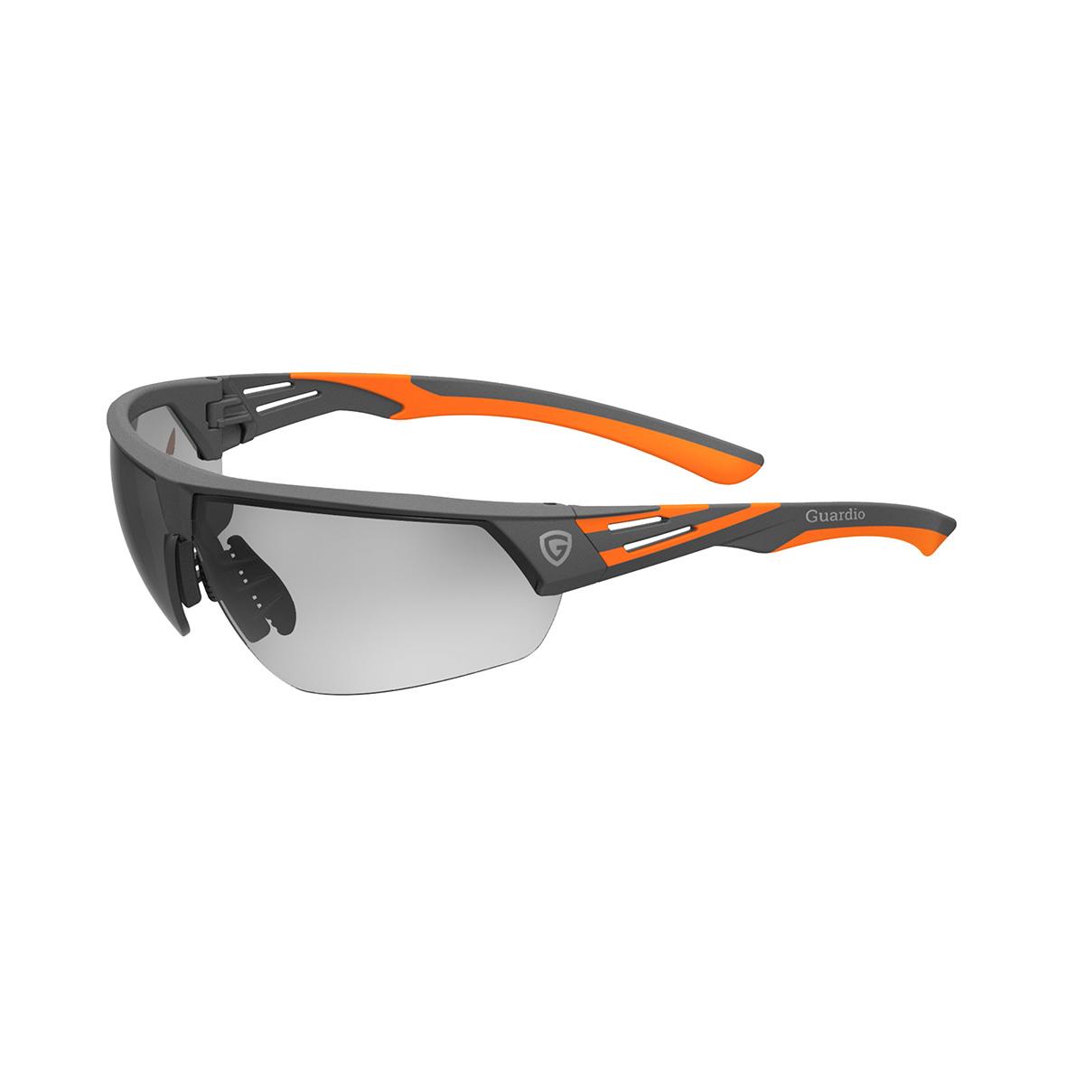 Skyddsglasögon Guardio i grått med svart och orange detaljer
