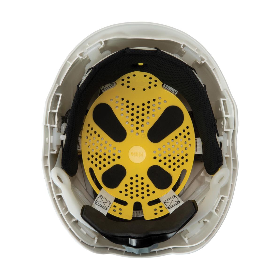 Skyddshjälm Nexus Exceed Mips ventilerad vit med svart inredning och justerbar storlek 52-64 cm