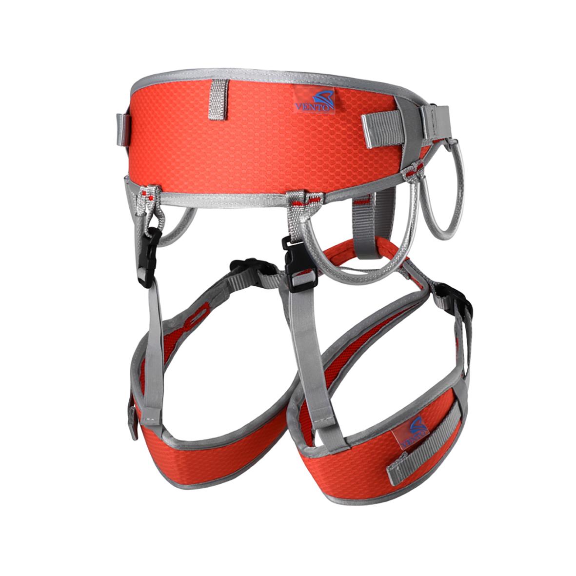 Klättersele Argon F One Size i orange och grått med justeringsremmar