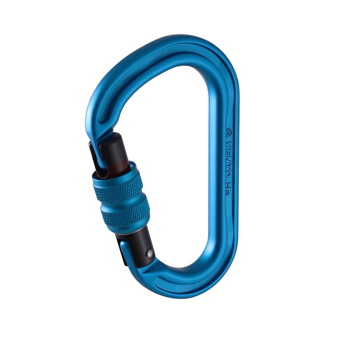 Blå låskarbin Helium skruvlås med karbinhake