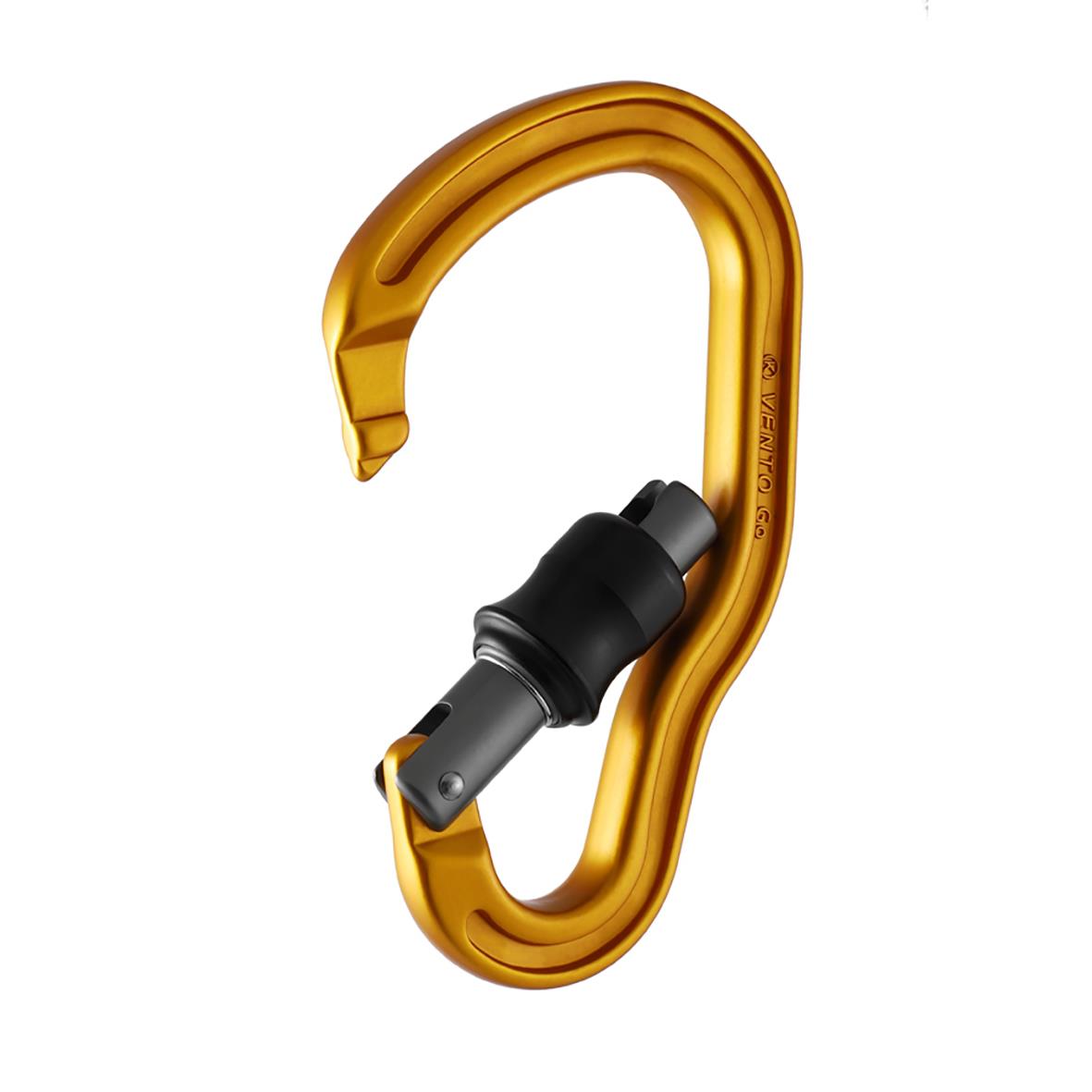 Gul låskarbin Goose automatisk skjutlås med svart lås och karbinhake