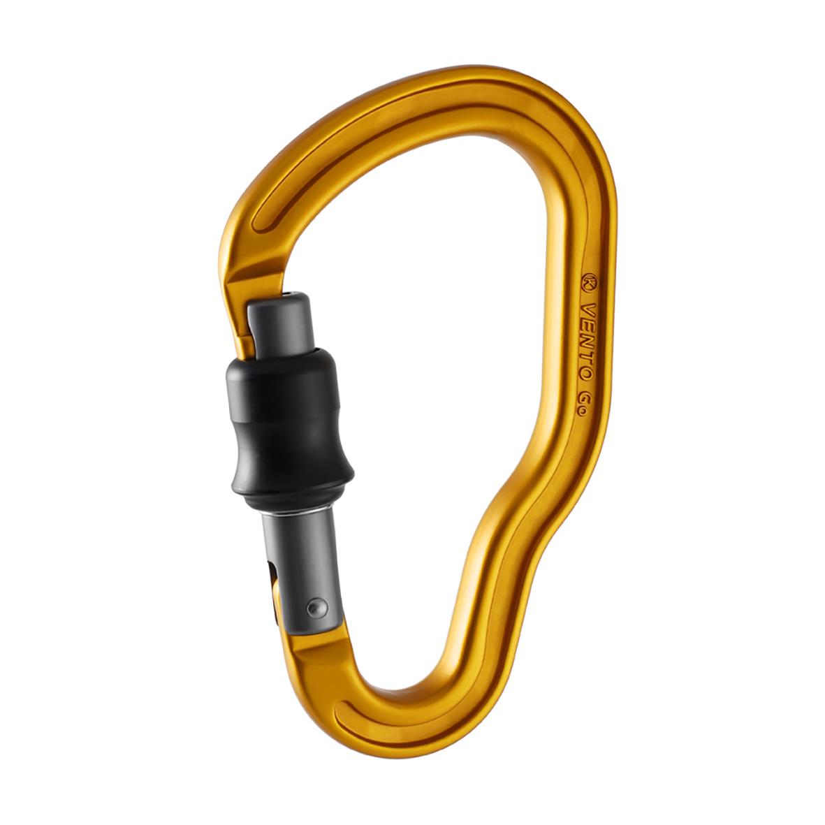 Gul låskarbin Goose automatisk skjutlås med svart lås och karbinhake