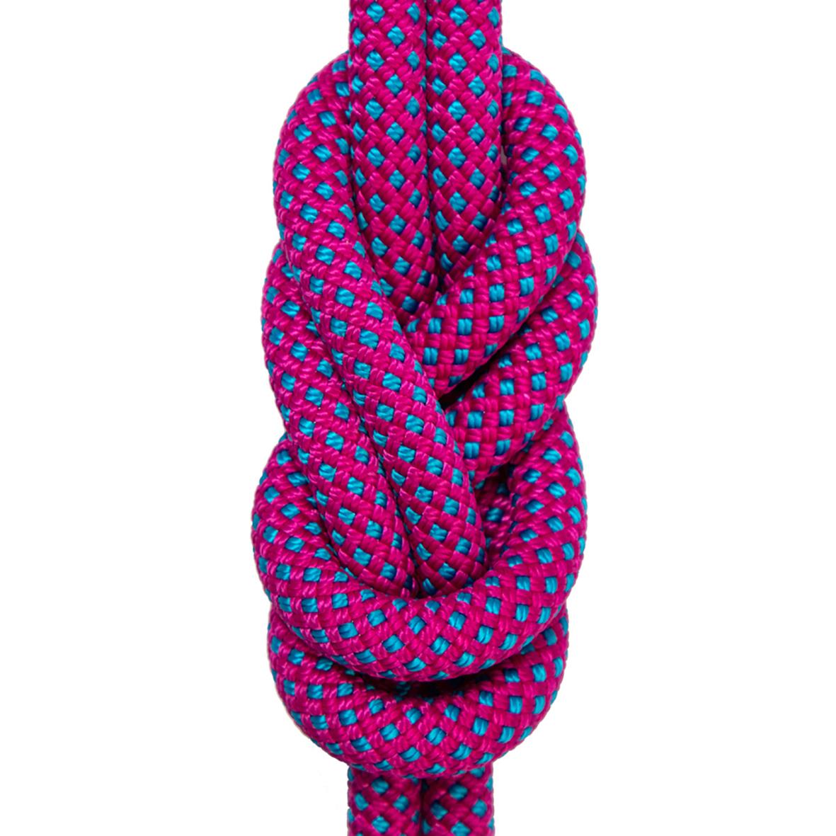 Lila rep med blå och rosa mönster, 10mm brett, 50m långt, dynamiskt och starkt