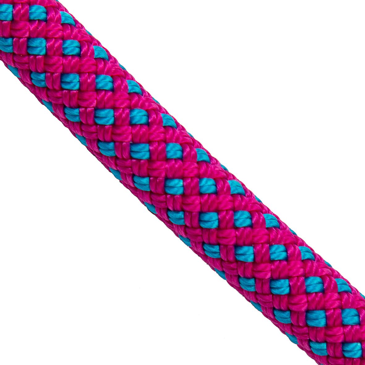 Dynamisk lila rep med blå inslag, 10mm tjock, 50m lång