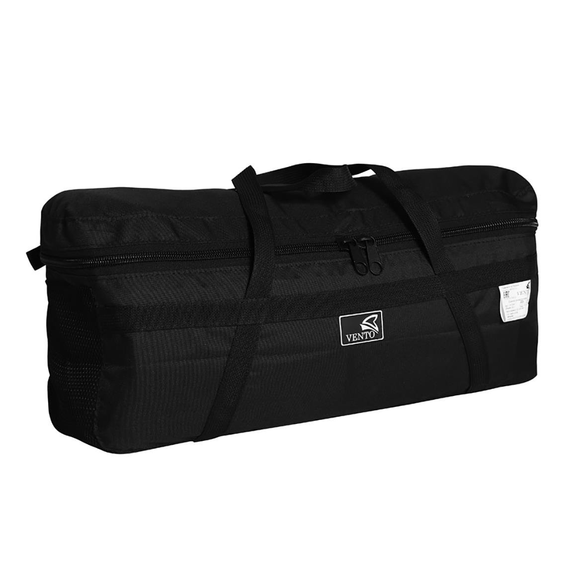 Svart förvaringsväska för rep och utrustning, 18x53x24cm, 30L, med handtag och dragkedja