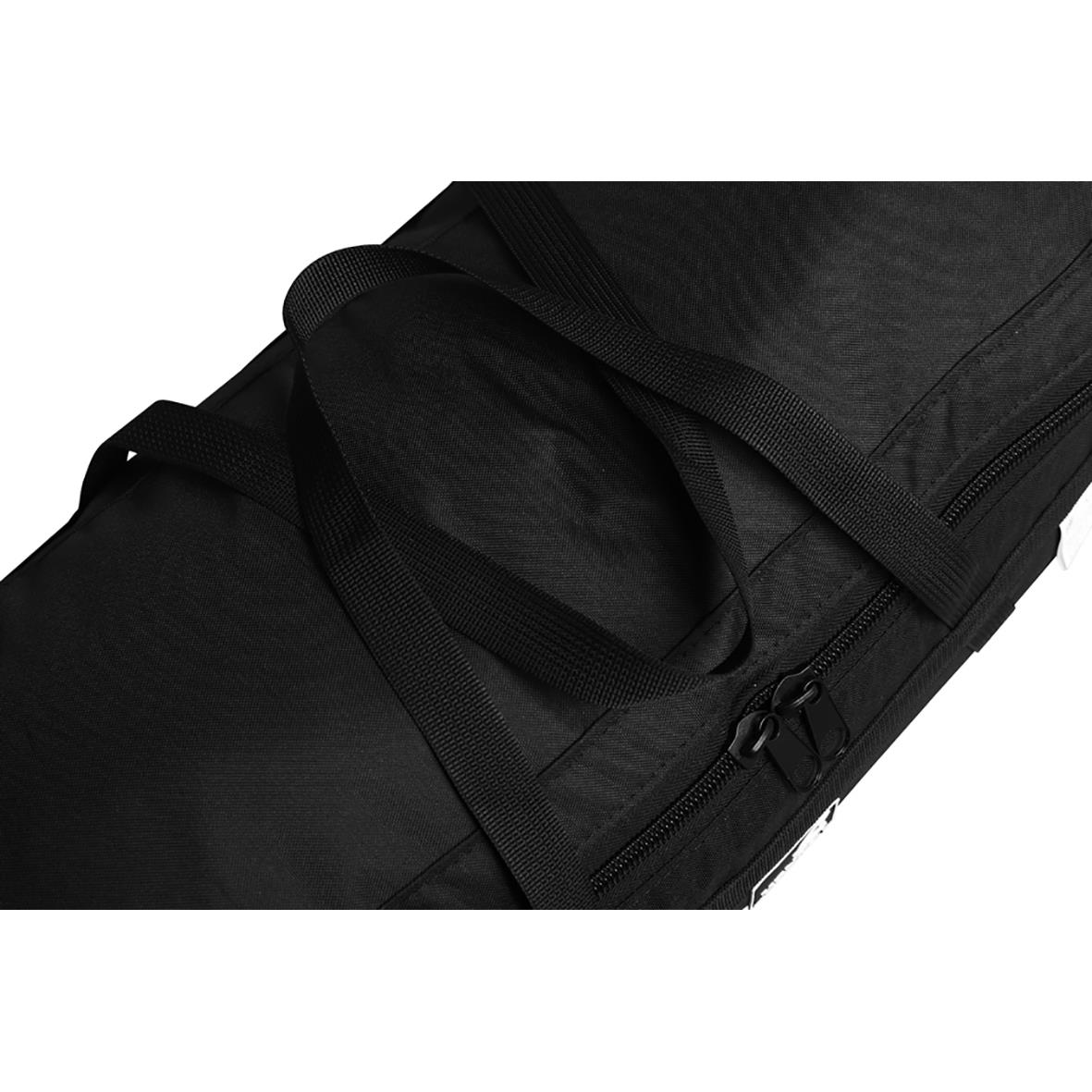 Svart förvaringsväska för rep och utrustning, mått 18x53x24cm, 30L, med handtag och dragkedja