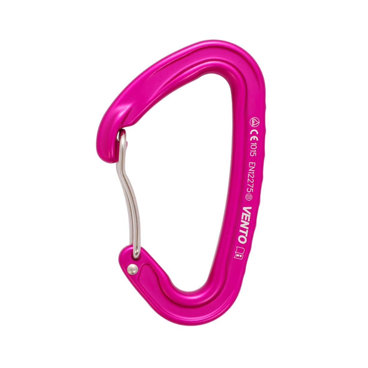 Lila lätt grindvajer karbinhake med silverklämma