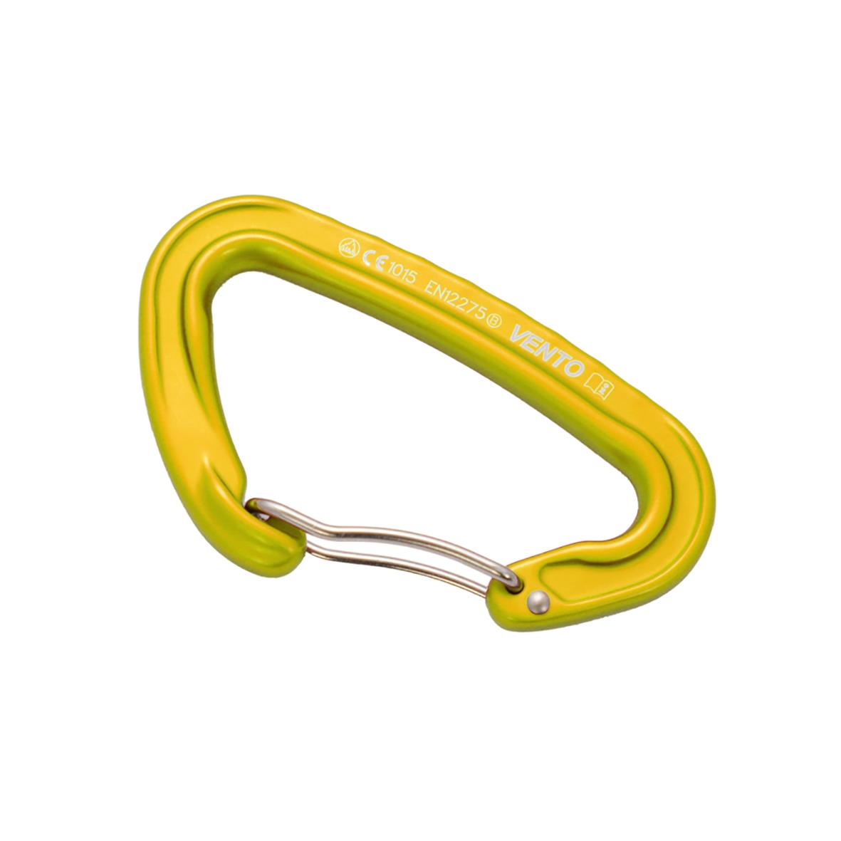 Gul karbin med lätt grindfunktion och metallklämma