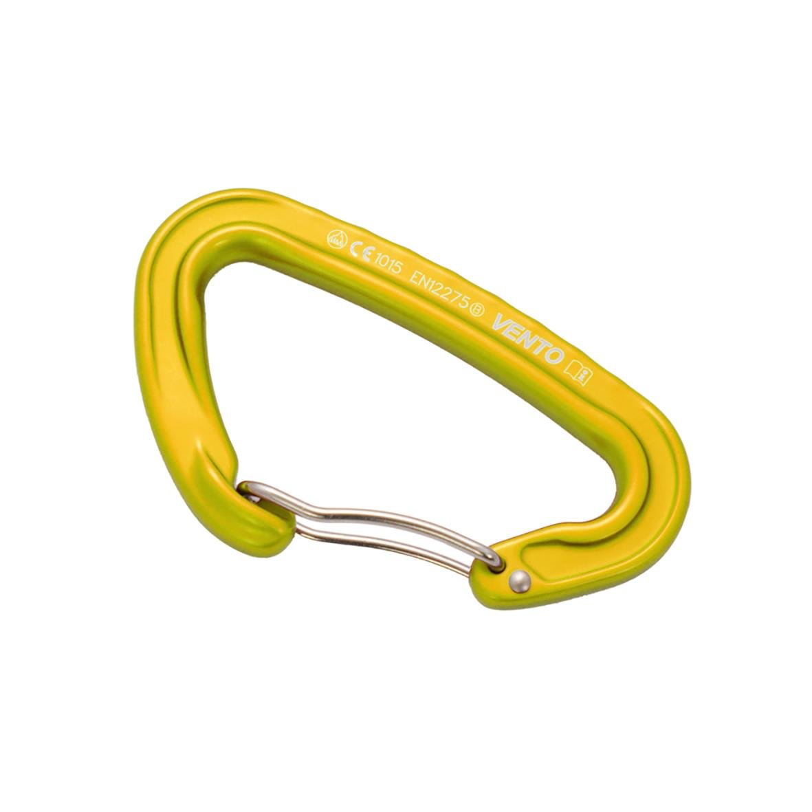 Gul karbin med lätt grindfunktion och metallklämma