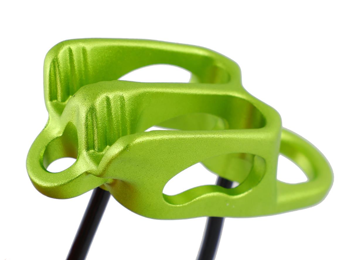 Grön repbroms Lukoshko V2 för cykel, plastdel med öppningar och fästen