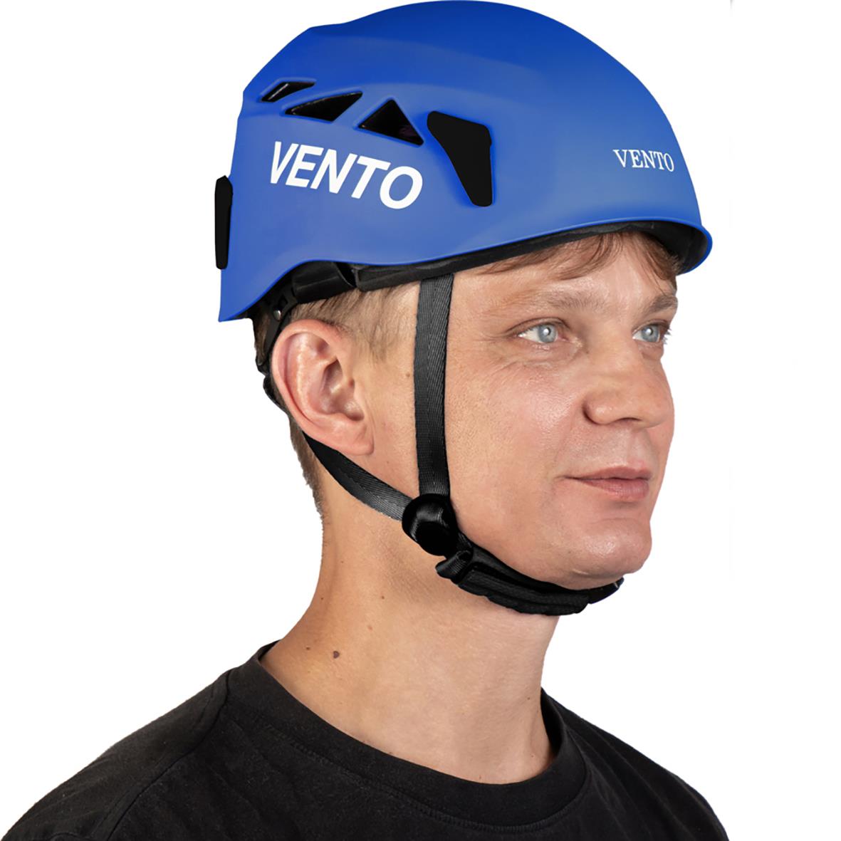 Blå klätterhjälm Quasar Blå med VENTO-märke och justerbart spänne