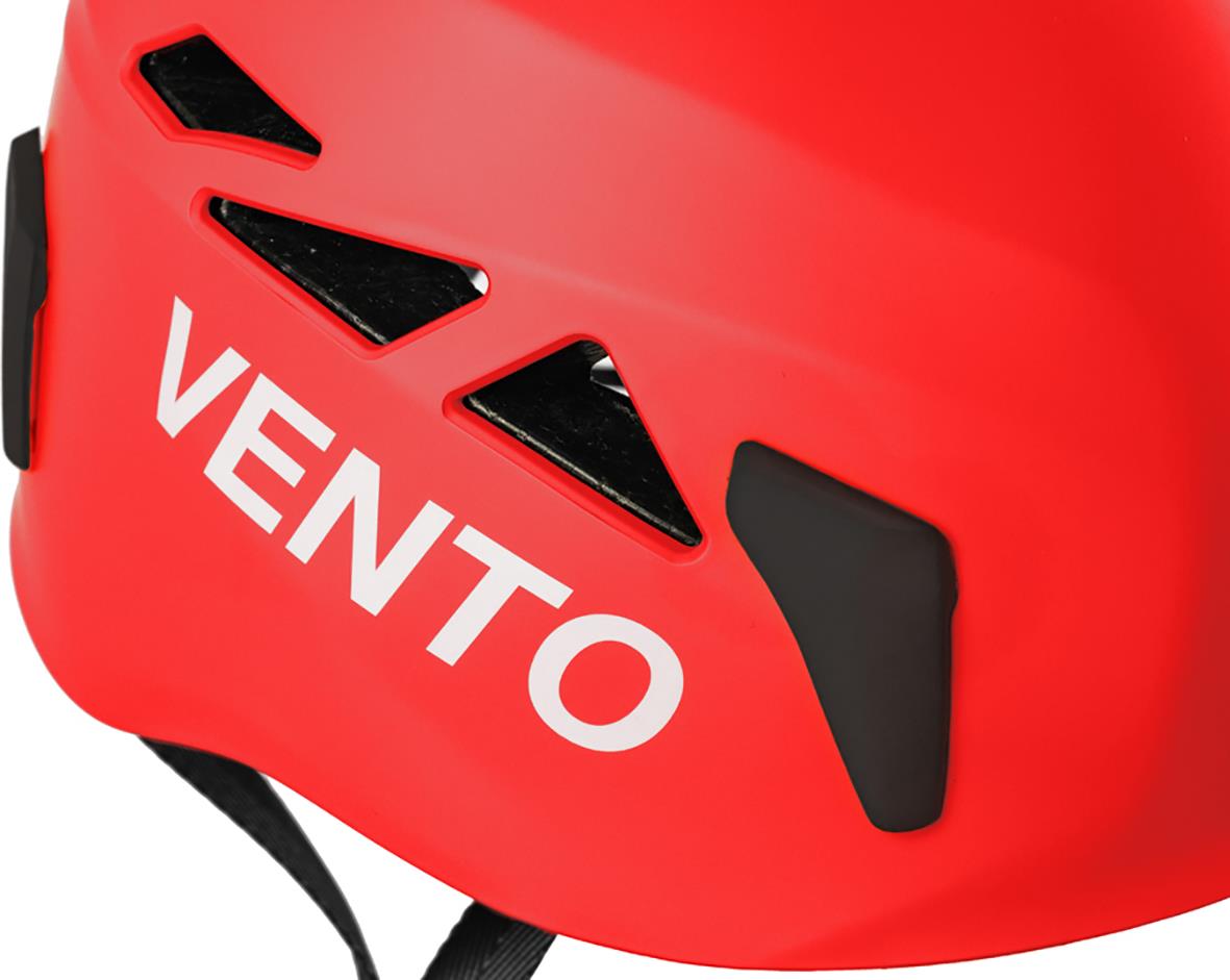 Röd klätterhjälm av märket VENTO Quasar Röd med ventilationshål