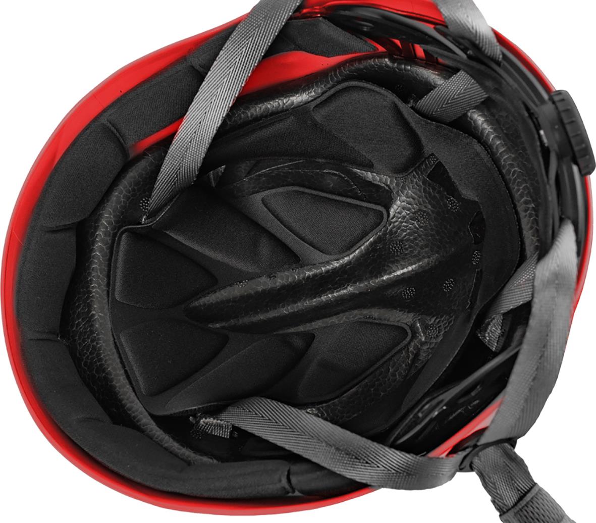 Röd klätterhjälm Quasar Röd med svart insida och justeringsremmar