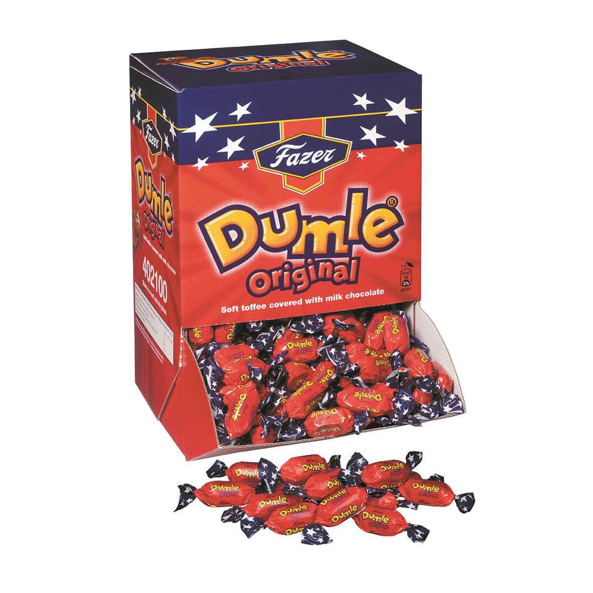 3 kg Fazer Dumle original chokladgodis i öppnad förpackning