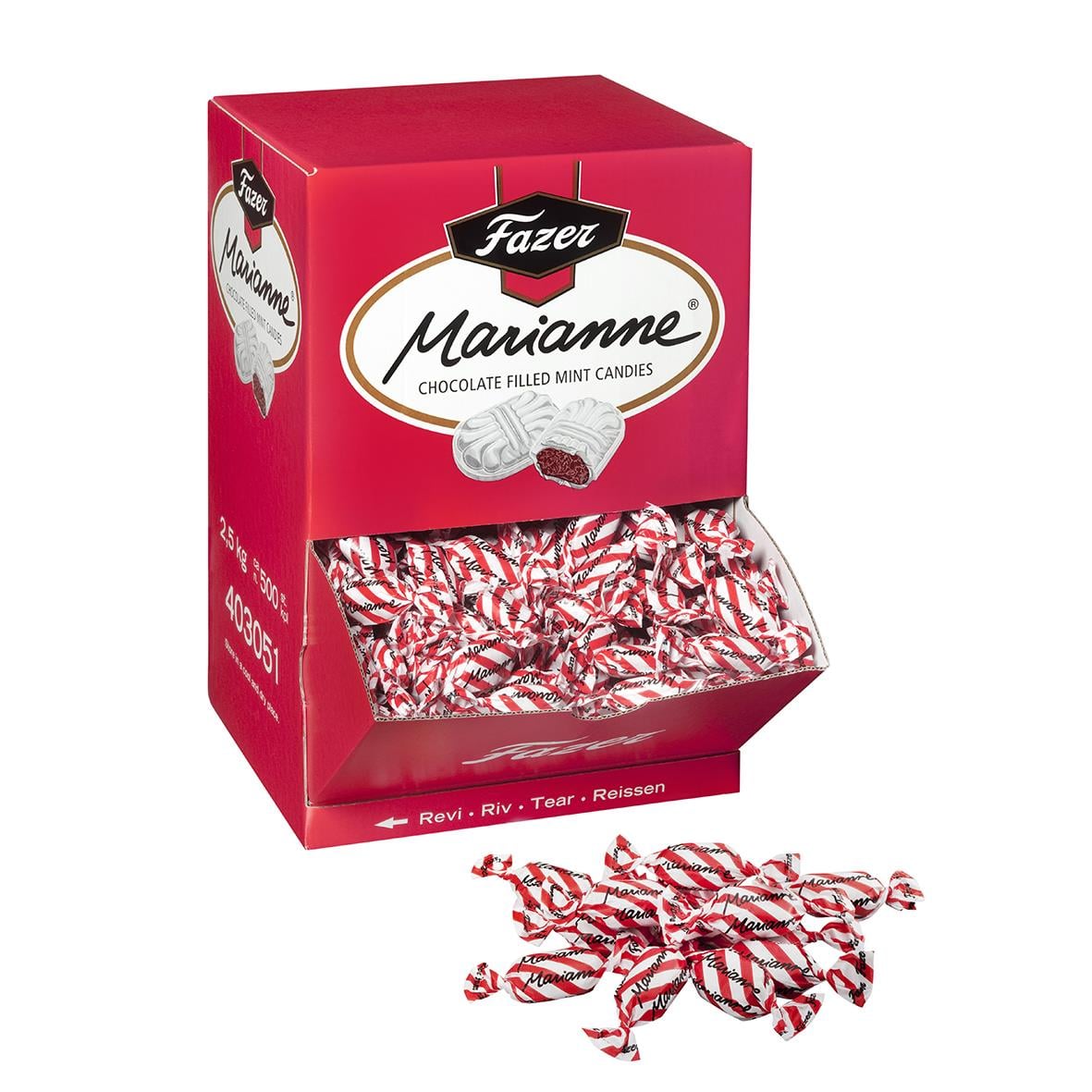 Fazer Marianne chokladfyllda mintgodisar i 2,5 kg förpackning