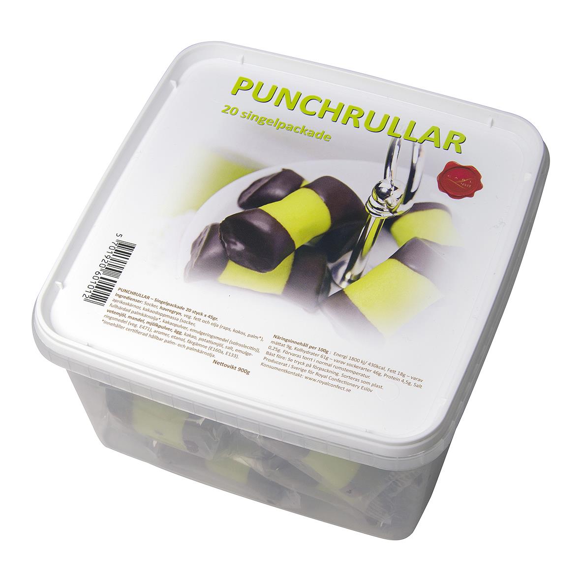 Punchrullar singelpackade i 900g förpackning