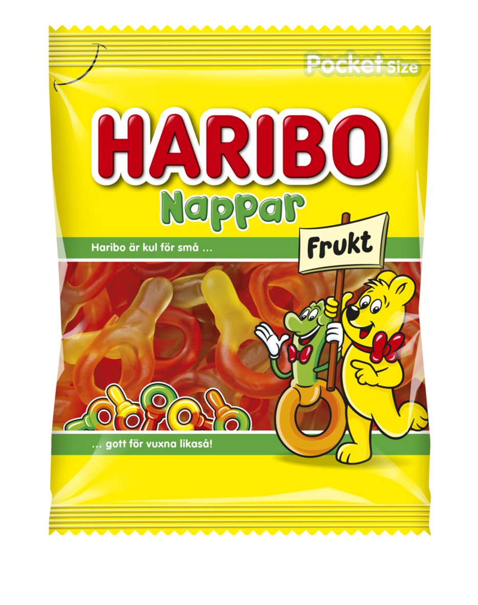 Godis Haribo Nappar frukt 80g 60010639_1