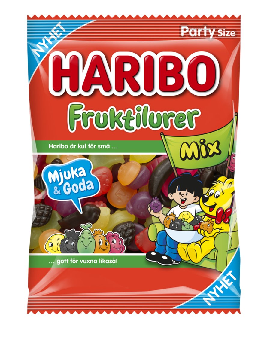 Godis Haribo Fruktilurer Mix 750g 60010677
