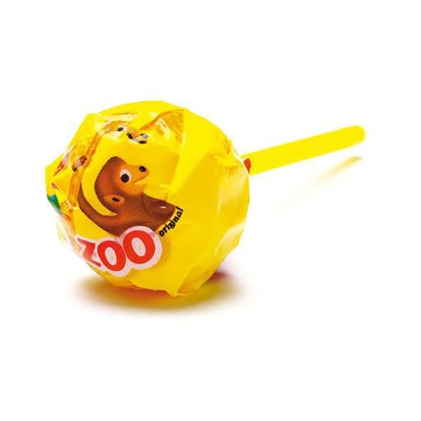 Godisklubba Malaco Zoo 2kg i gul förpackning med lejon på omslaget