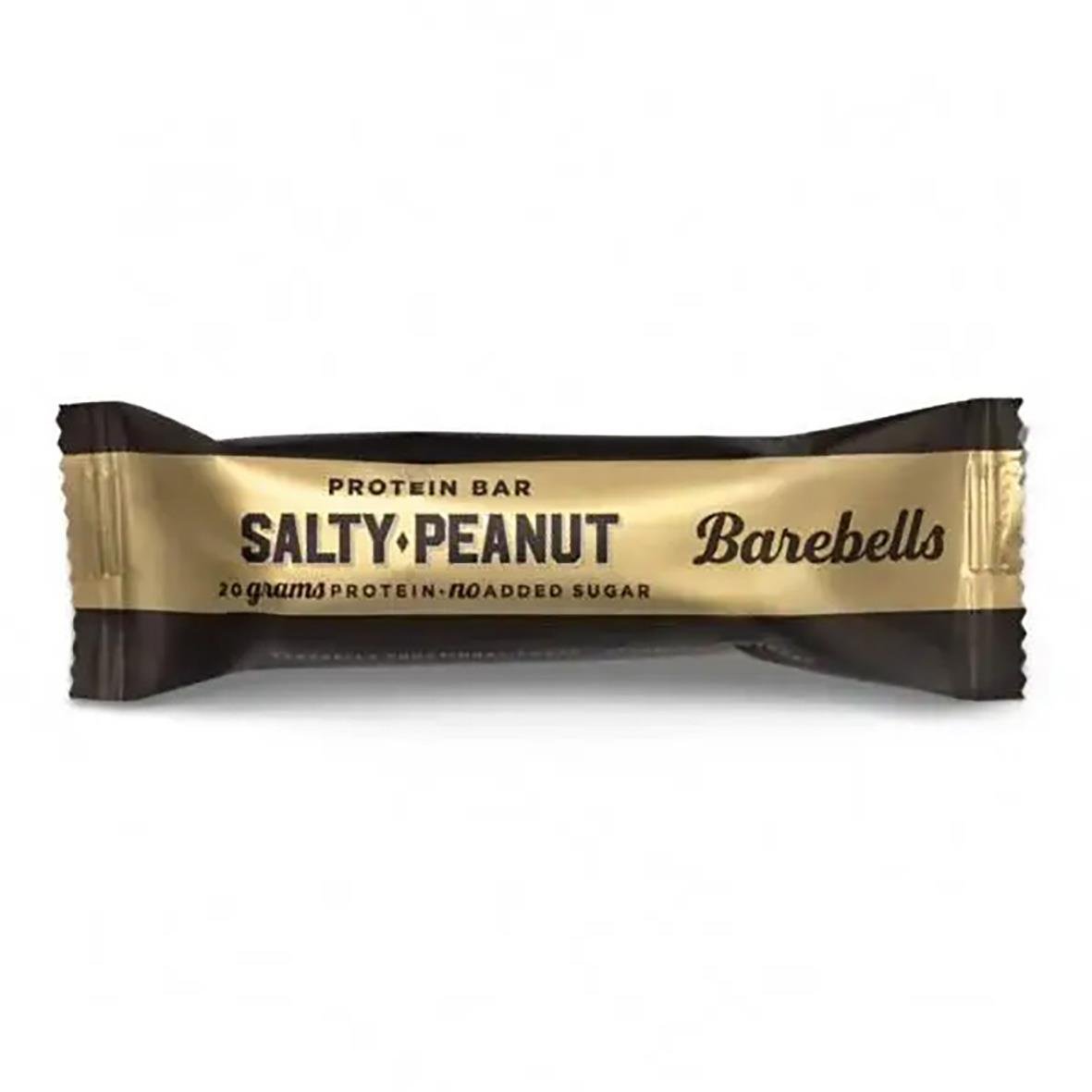 Proteinbar Barebells Salty Peanut 55g i svart och guld förpackning
