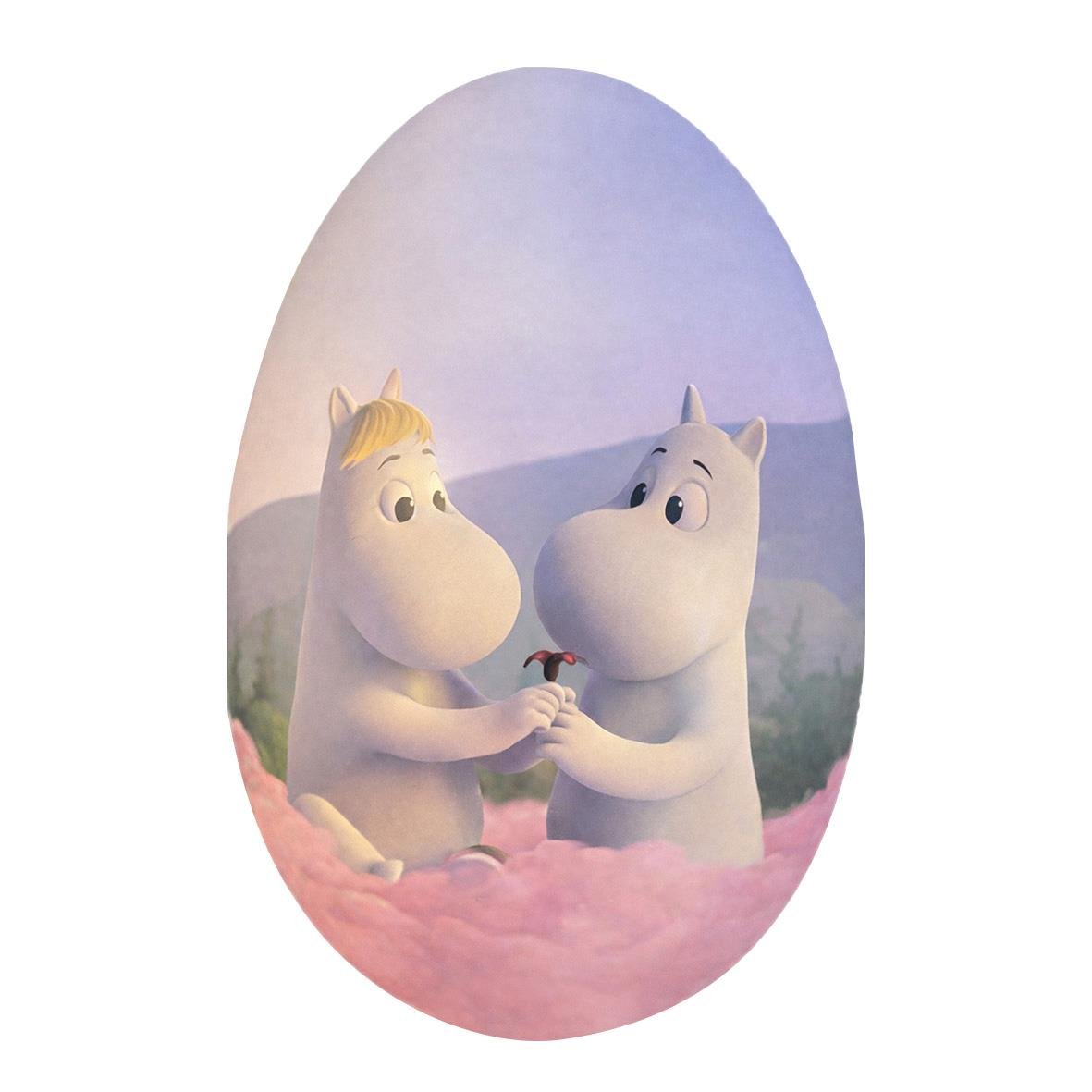 Påskägg med Muminmotiv, 3-motiv, 306g, gult och blått