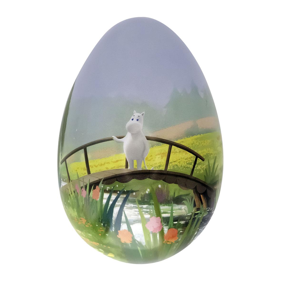 Påskägg med Muminmotiv och tre olika motiv, 306g