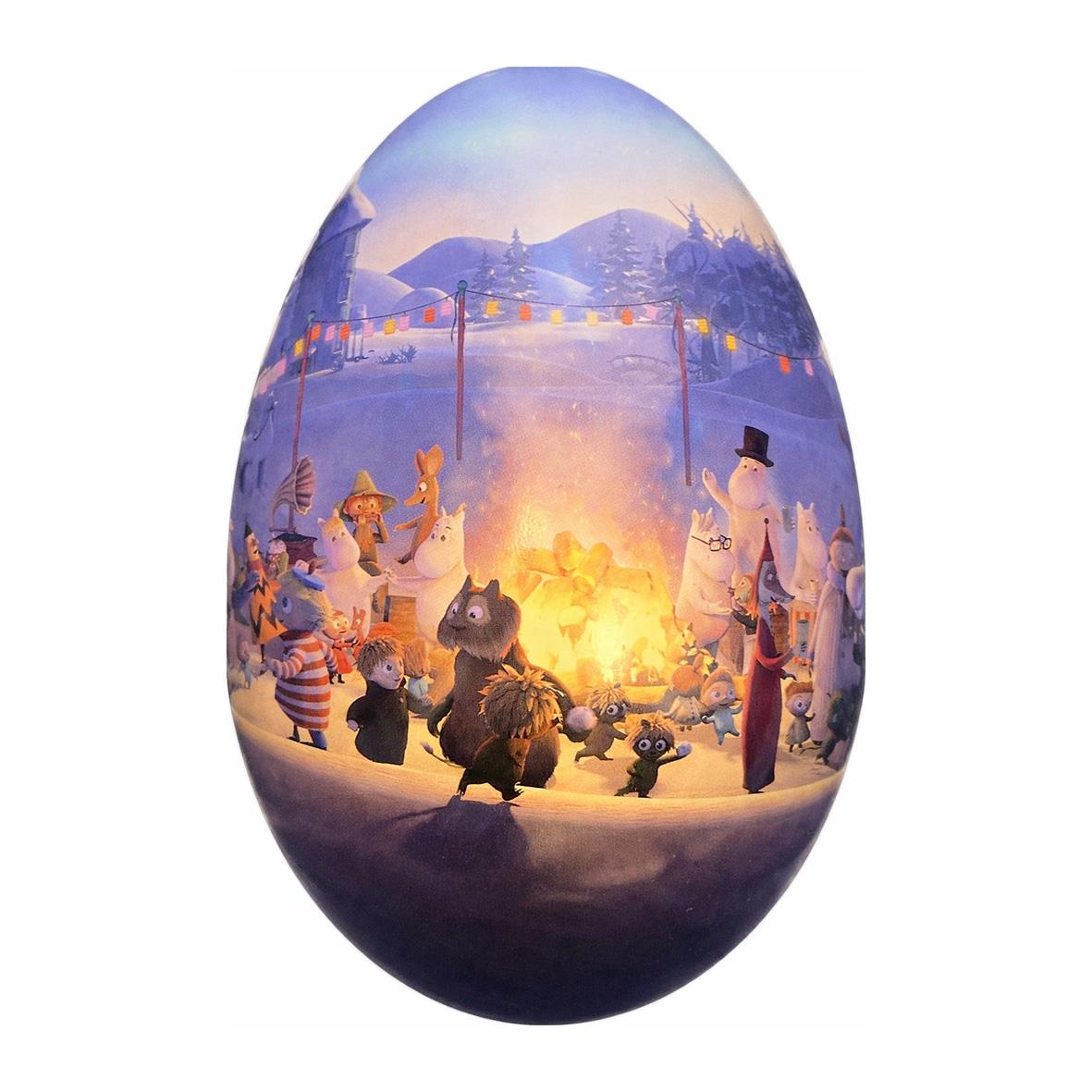 Påskägg med Mumin 3-motiv, 306g, med vinter- och påsktema