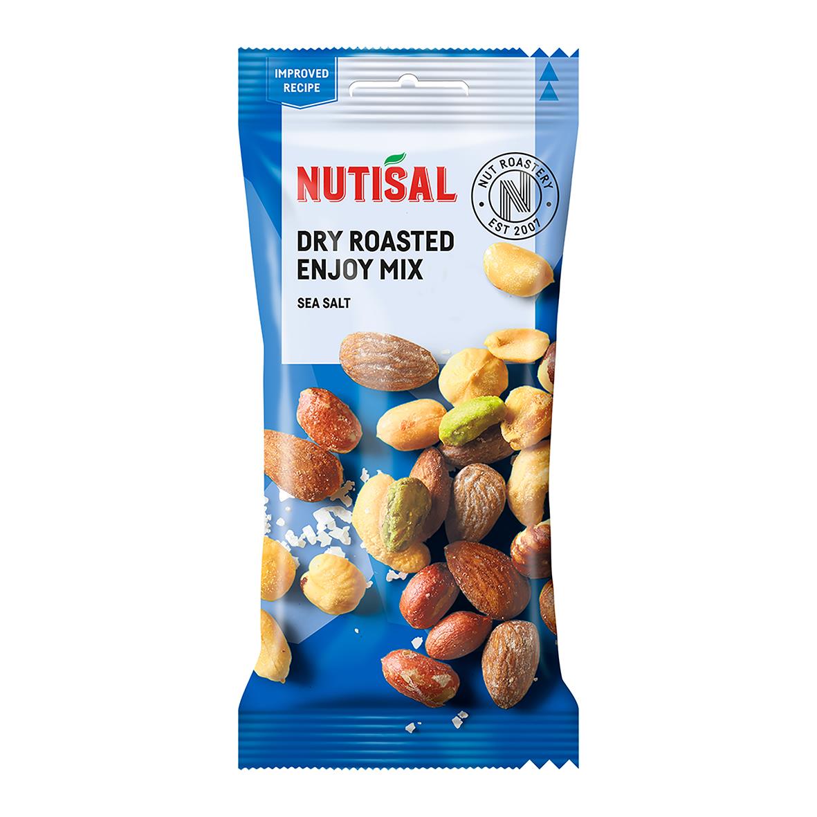 Nötter Nutisal Enjoymix 60g i blå påse med blandade rostade nötter