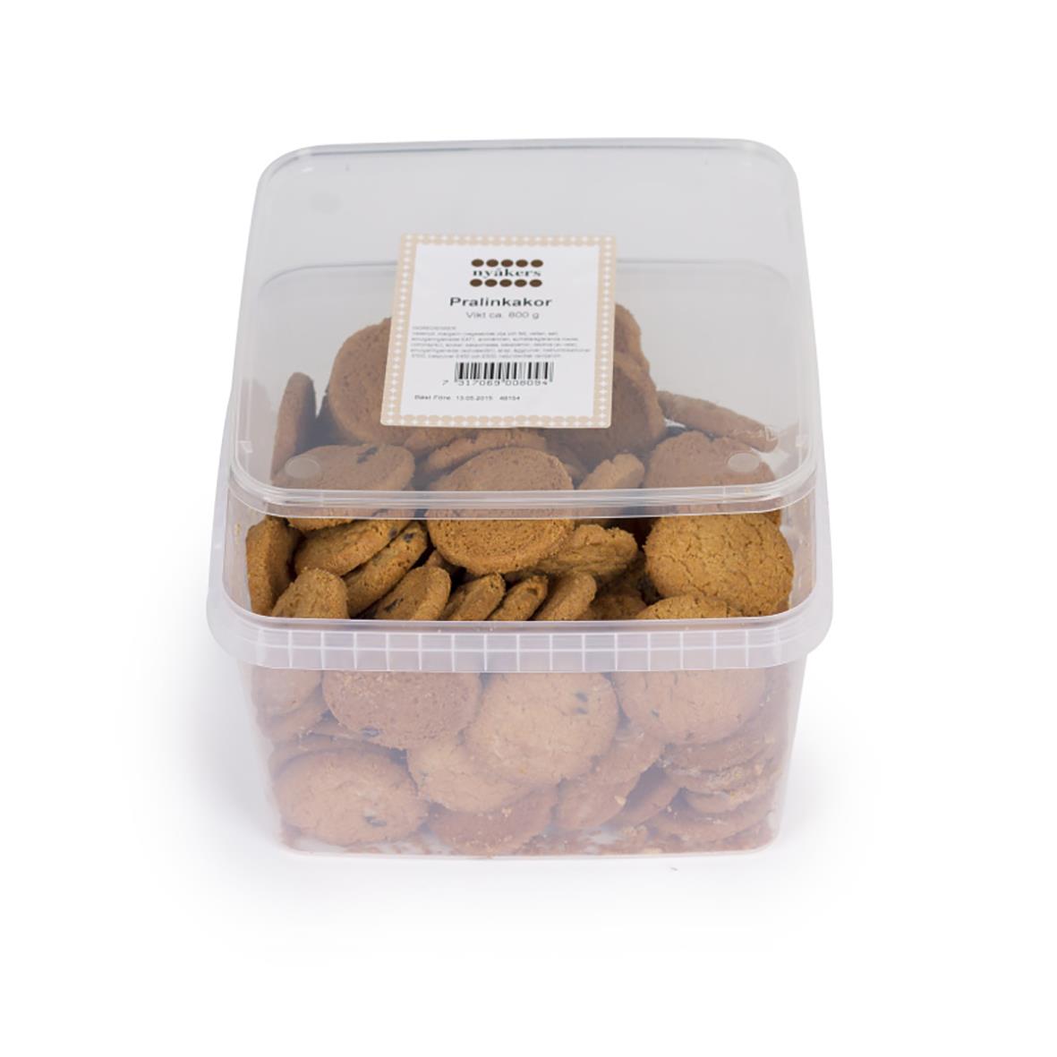 Kakor Nyåkers Pralinkakor i plastburk, palmoljefria, 800g