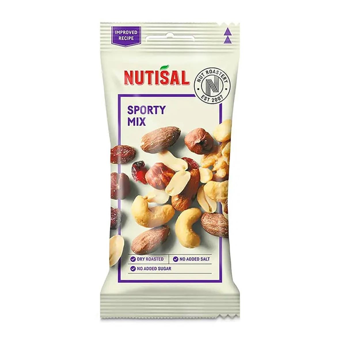 Nötmix i påse med blandade rostade nötter utan salt eller socker
