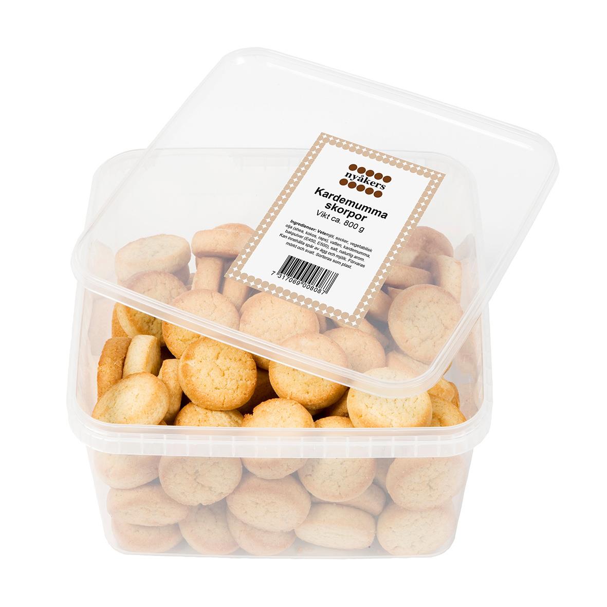 Kakor Nyåkers Kardemummaskorpor i plastburk, palmoljefria, 800g