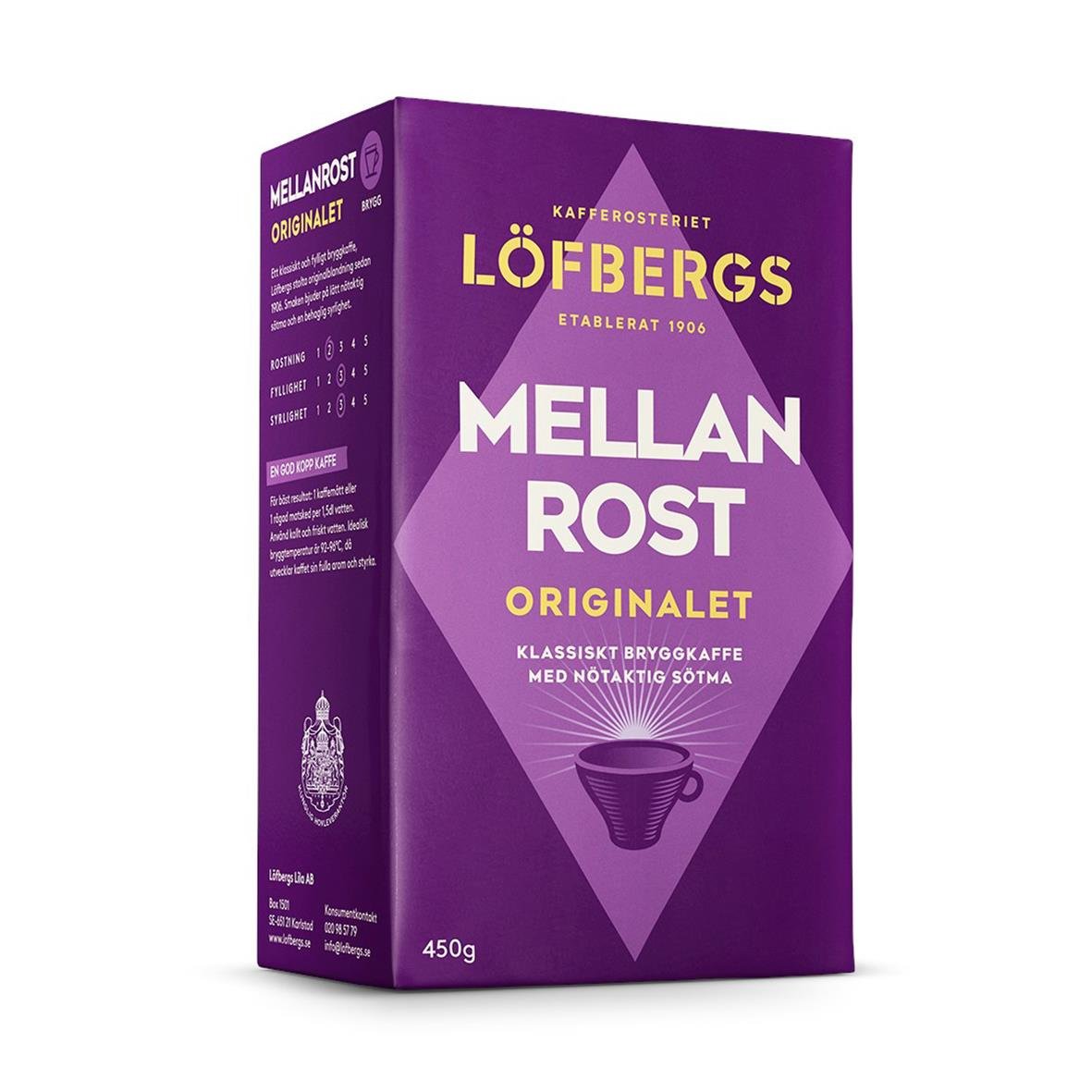 Kaffe Löfbergs Mellanrost brygg 450g