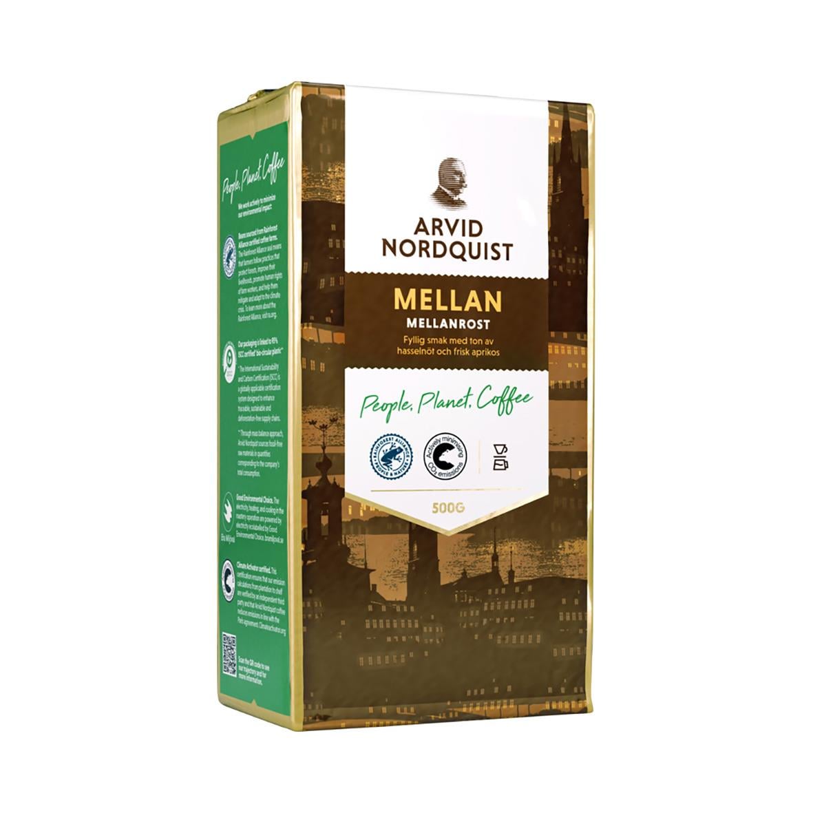 Kaffe Arvid Nordquist Mellanrost bryggkaffe 500g i förpackning