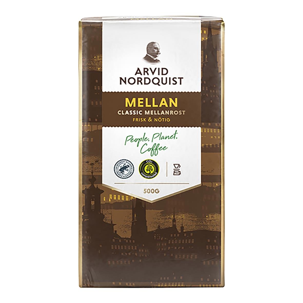 Kaffe Arvid Nordquist Mellanrost bryggkaffe i 500g förpackning