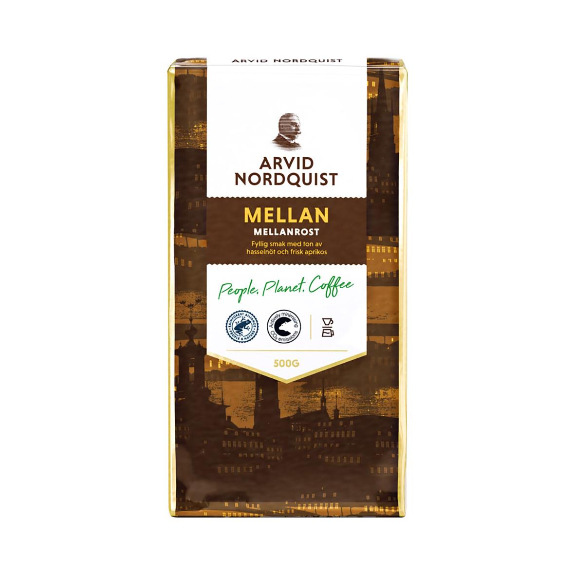 Kaffe Arvid Nordquist Mellanrost bryggkaffe i 500g förpackning