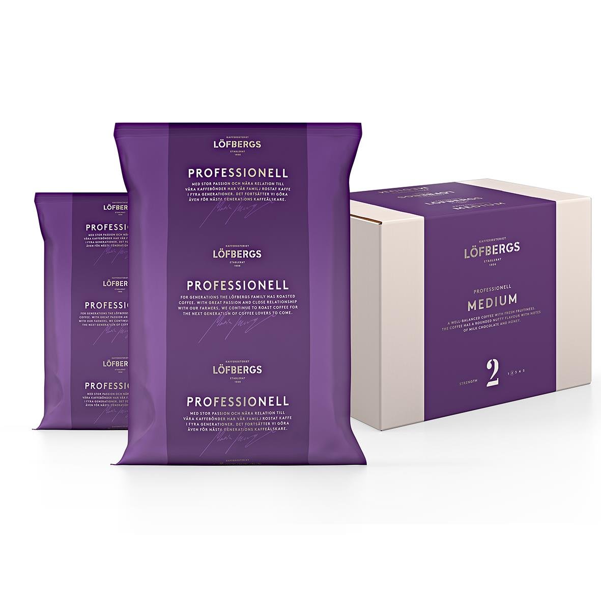 Löfbergs professionell mellanrostad kaffebryggmalt i 100g för kannor