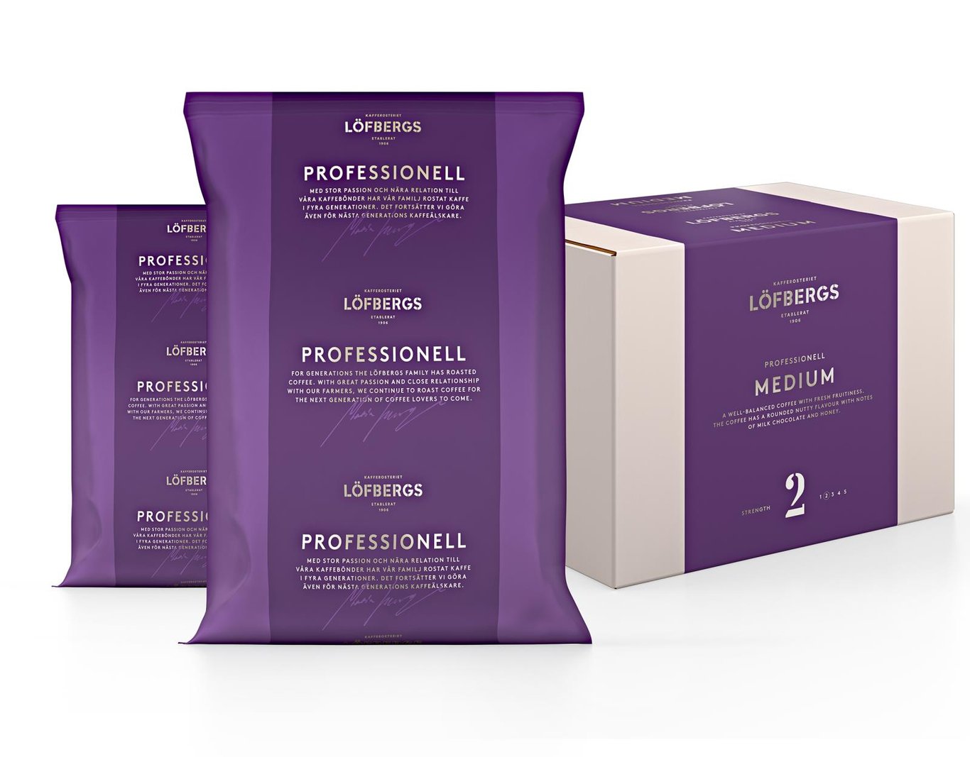 Löfbergs professionell mellanrostad kaffebryggmalt i 100g för kannor