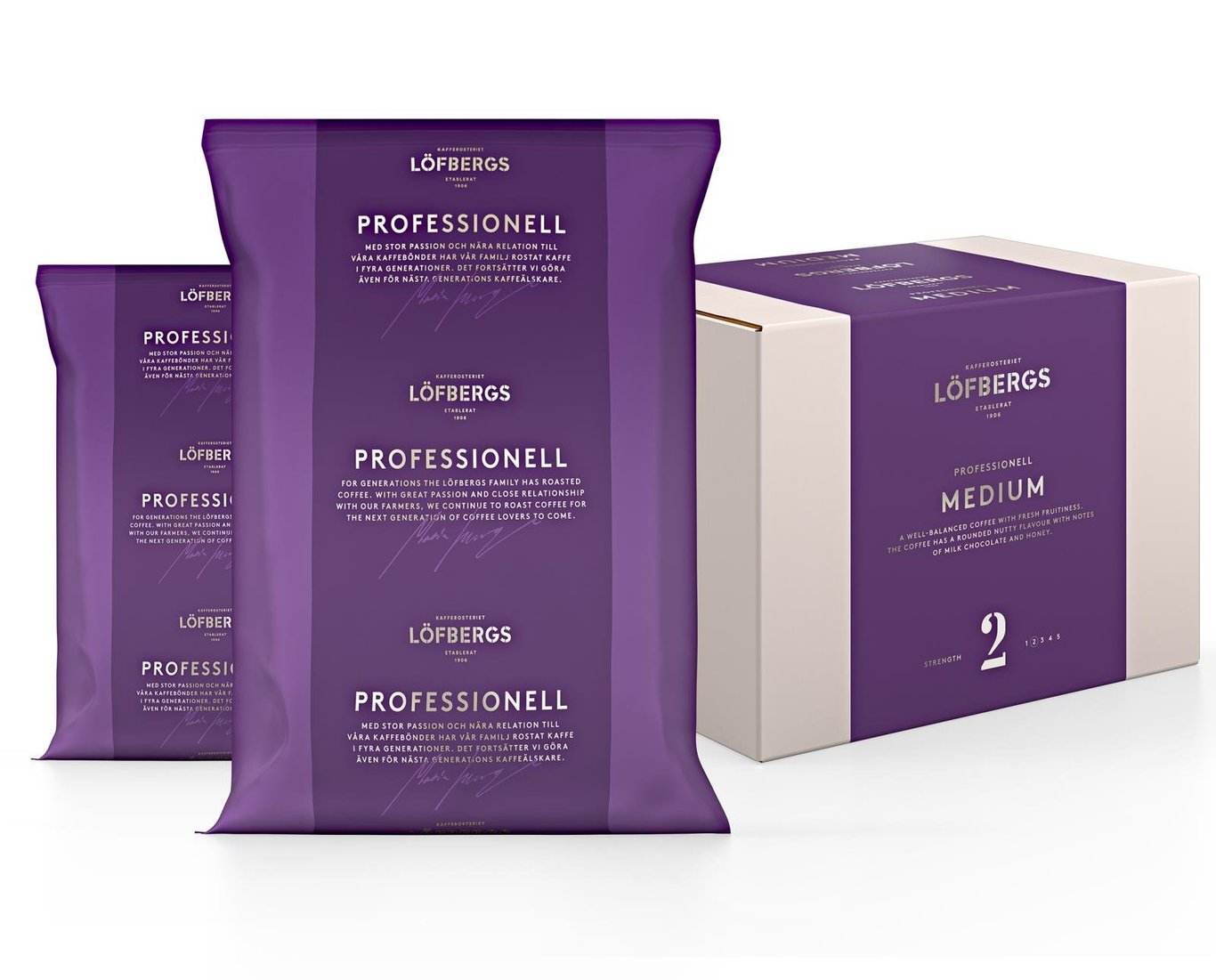 Löfbergs Medium termosbrygg kaffe 125g i paket och box