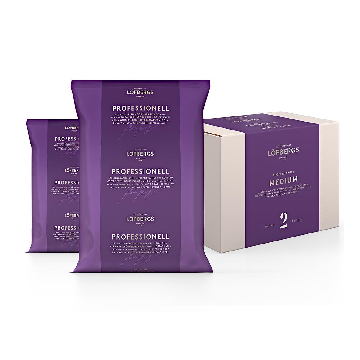 Löfbergs Medium termosbrygg kaffe 125g i paket och box