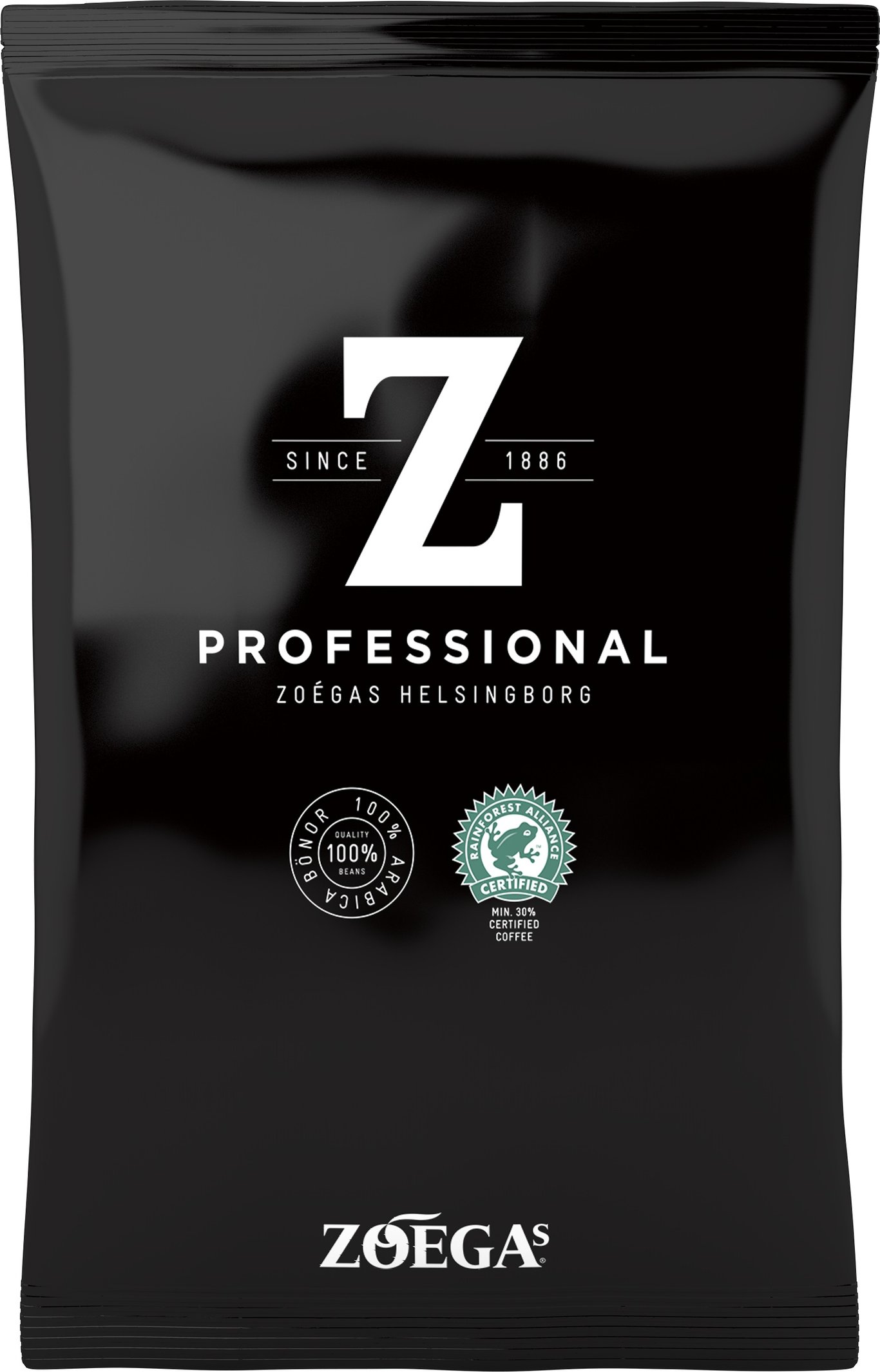 Svart kaffepåse Zoégas Dark Zenith Automat 1000g