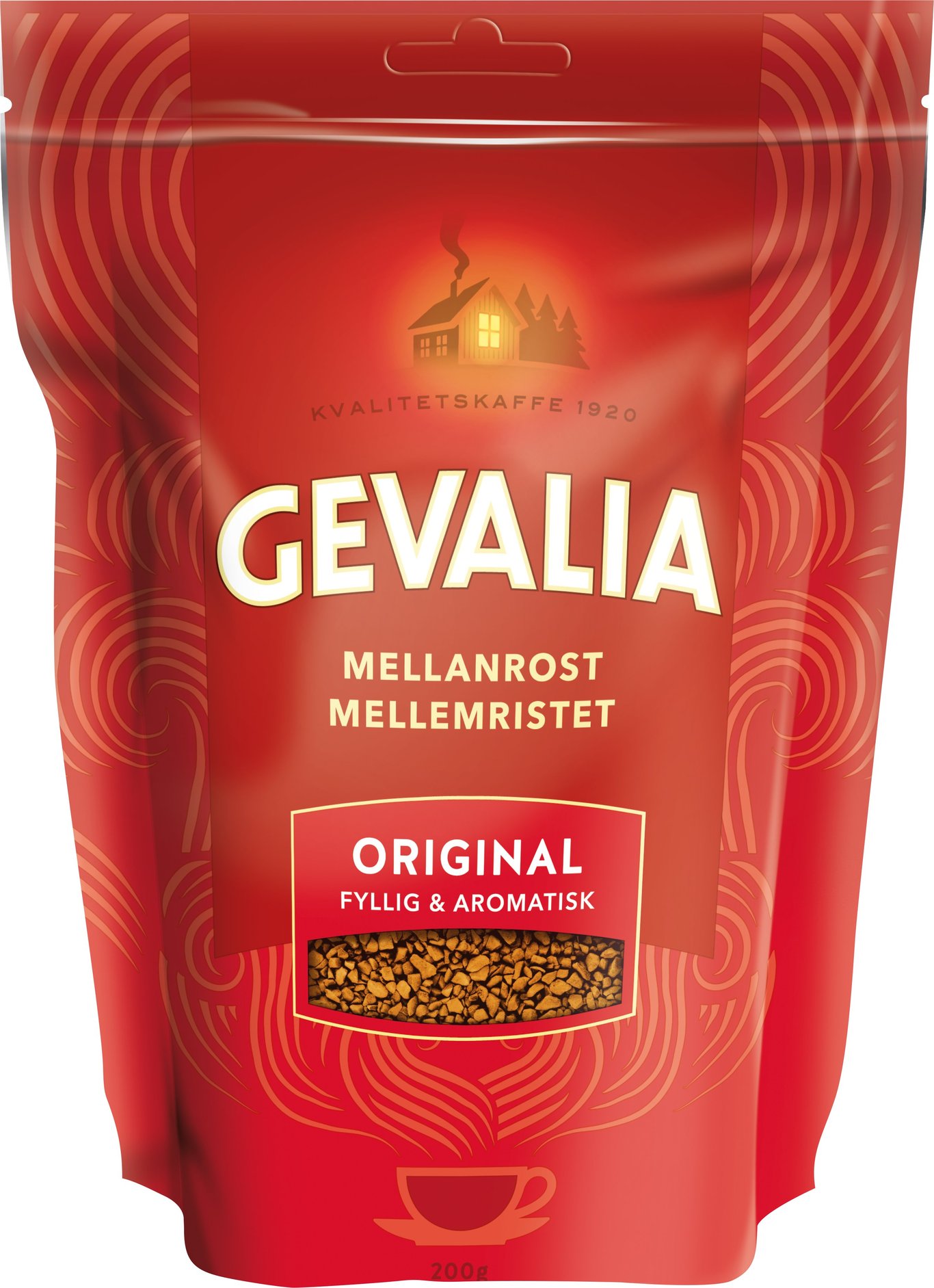 Snabbkaffe Gevalia Mellanrost Instant Refill 200g