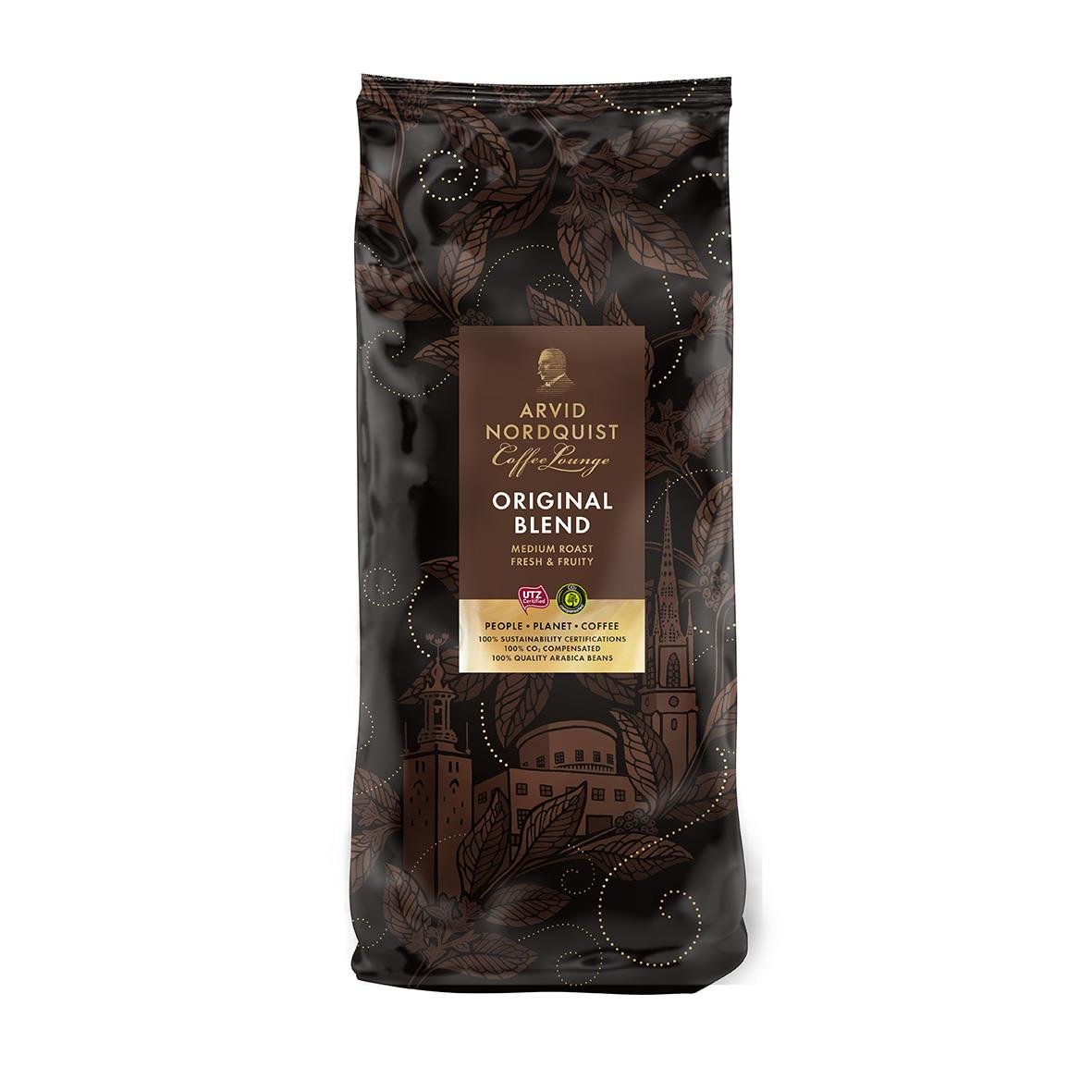 Kaffe Arvid Nordquist Original Blend i 1000g påse, medium rostning, fräsch och mustig smak