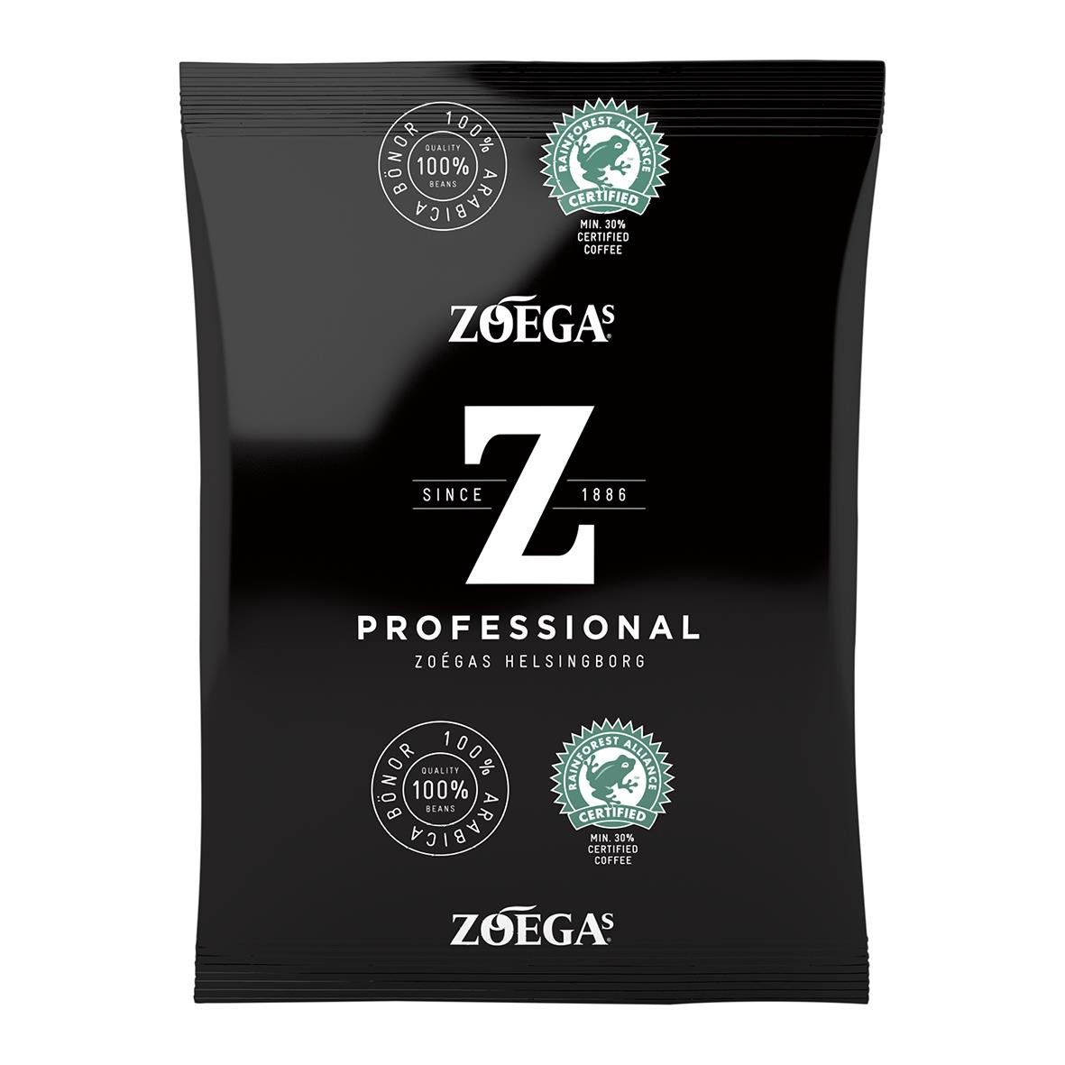 Förpackning av Zoégas Skånerost Termosbrygg kaffe 110g i svart påse