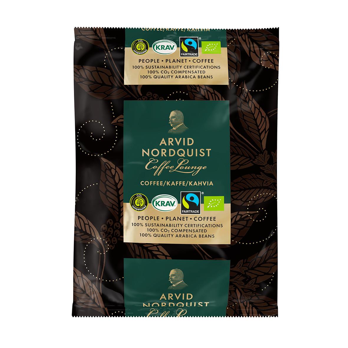 Kaffe Arvid Nordquist Ethic Harvest Termosbrygg 125g i påse med grönt och brunt design